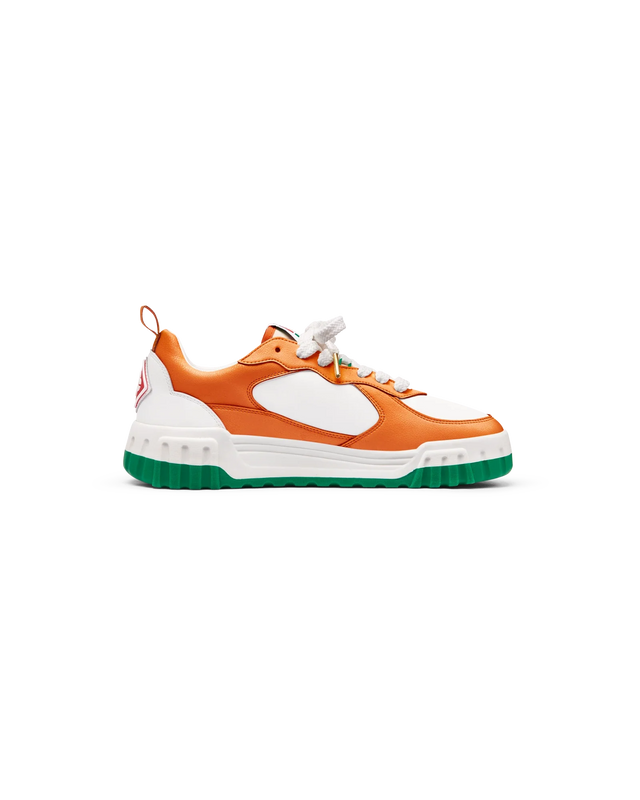 Casablanca Mens Court Orange & White Sneaker | Casablanca Paris