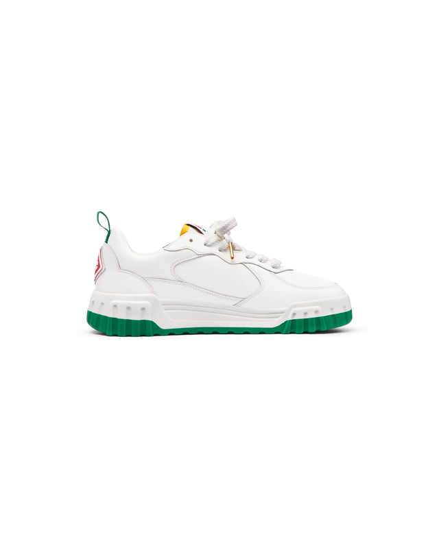 Casablanca Mens Court White & Green Sneaker | Casablanca Paris