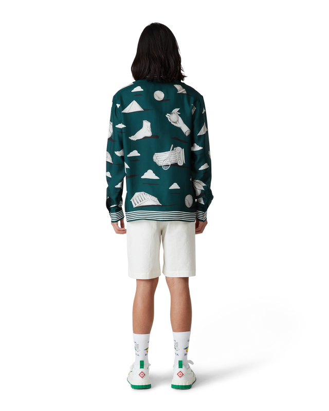 Casablanca Mens Court White & Green Sneaker | Casablanca Paris