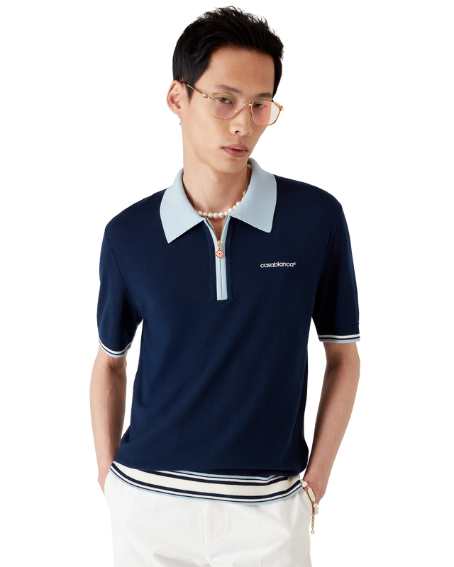 Casablanca Merino Knit Tennis Polo Shirt– Casablanca