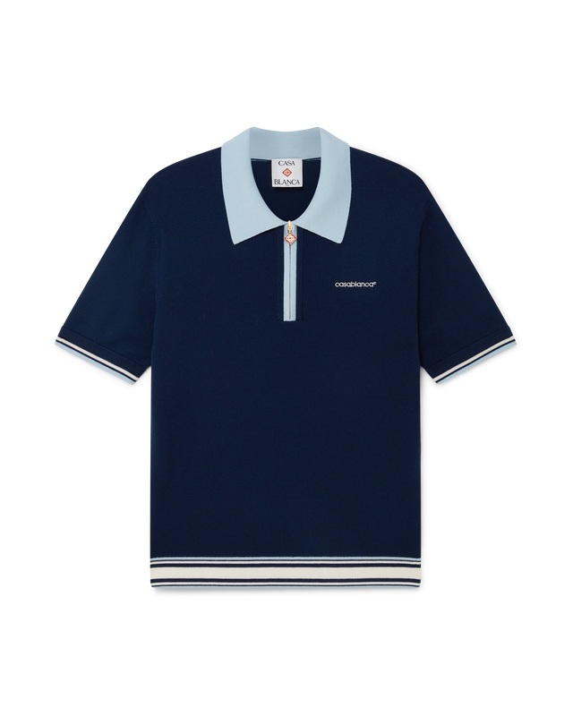 casablanca Merino Knit Tennis Polo Shirt– Casablanca
