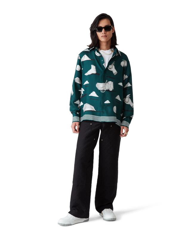 Casablanca Metaphysical Long Sleeve Silk Shirt | Casablanca Paris