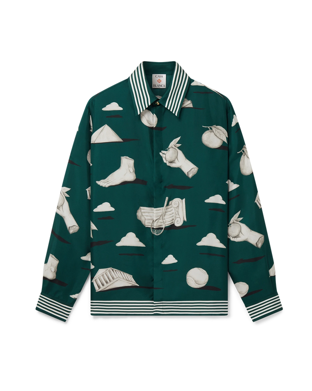 casablanca Metaphysical Long Sleeve Silk Shirt | Casablanca Paris