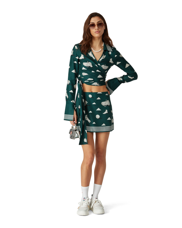 Casablanca Metaphysical Silk Mini Skirt | Casablanca Paris