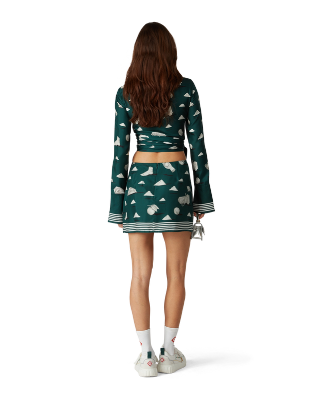 Casablanca Metaphysical Silk Mini Skirt | Casablanca Paris