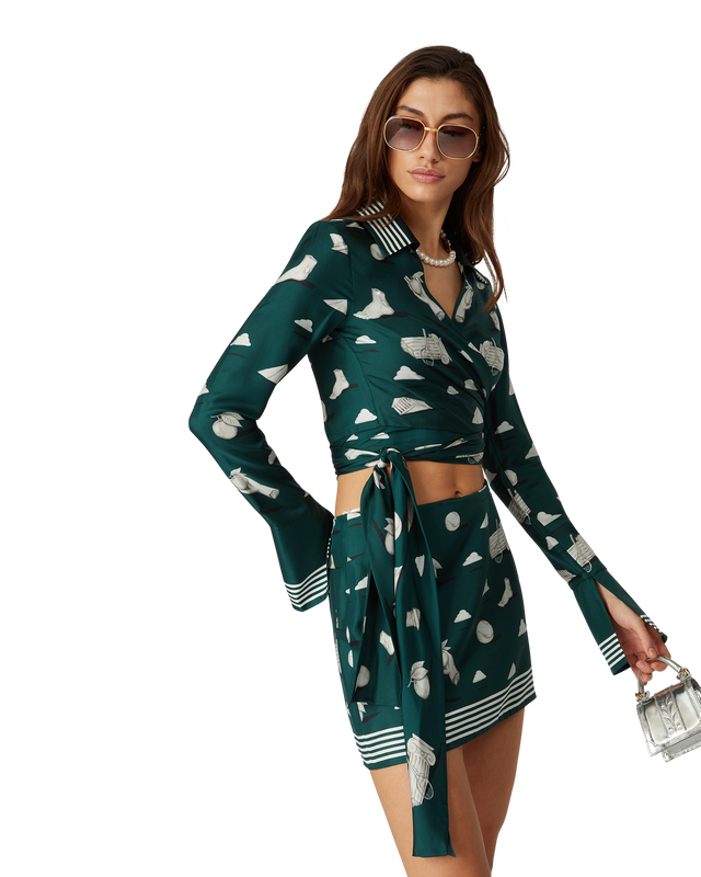 Casablanca Metaphysical Silk Wrap Shirt | Casablanca Paris