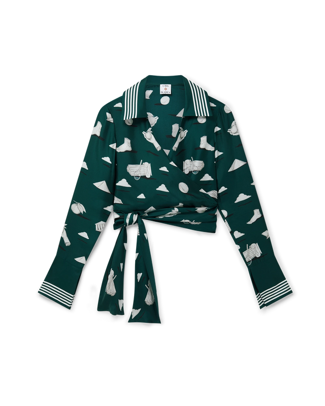 casablanca Metaphysical Silk Wrap Shirt | Casablanca Paris