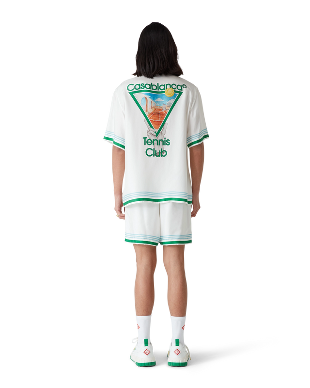 Casablanca Metaphysical Tennis Icon Short Sleeve Silk Shirt | Casablanca Paris