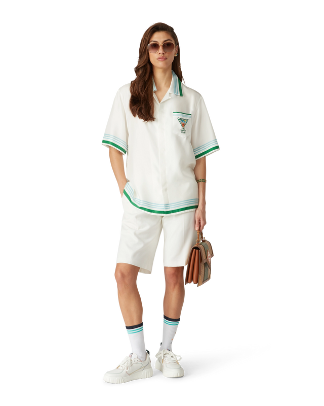 Casablanca Metaphysical Tennis Icon Silk Shirt | Casablanca Paris
