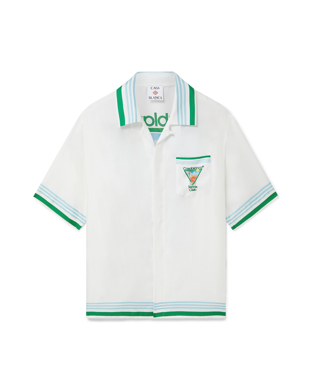casablanca Metaphysical Tennis Icon Silk Shirt | Casablanca Paris