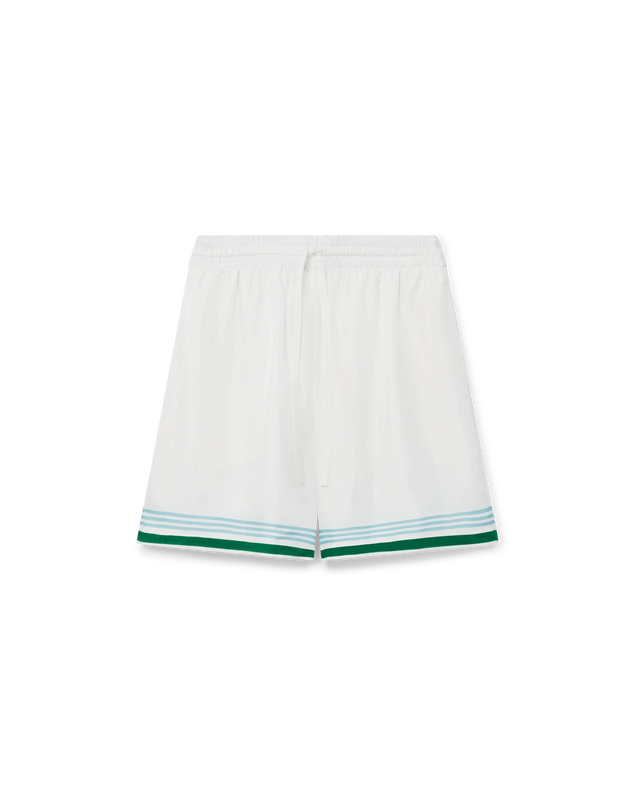 casablanca Metaphysical Tennis Icon Silk Shorts | Casablanca Paris