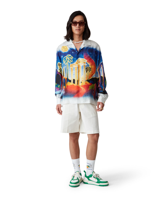 Casablanca Midnight Acropolis Long Sleeve Silk Shirt | Casablanca Paris