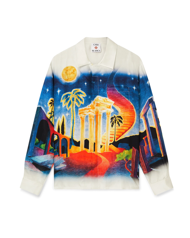 casablanca Midnight Acropolis Long Sleeve Silk Shirt | Casablanca Paris