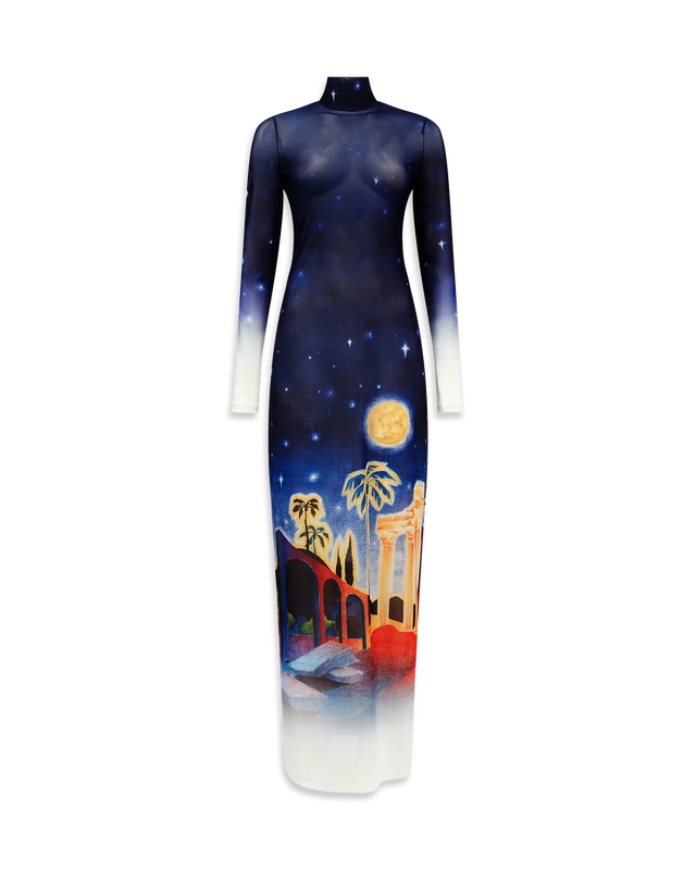 casablanca Midnight Acropolis Mesh Dress | Casablanca Paris