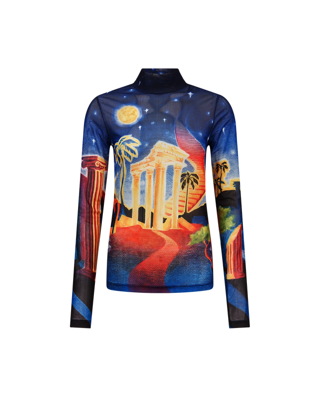 casablanca Midnight Acropolis Mesh Top | Casablanca Paris