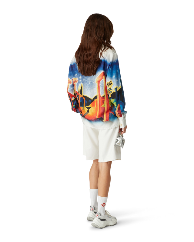 Casablanca Midnight Acropolis Silk Shirt | Casablanca Paris