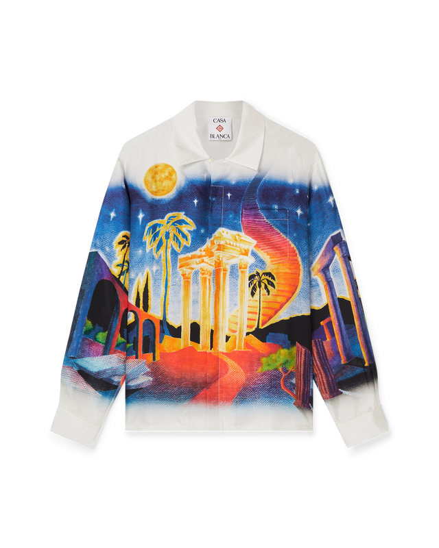 casablanca Midnight Acropolis Silk Shirt | Casablanca Paris