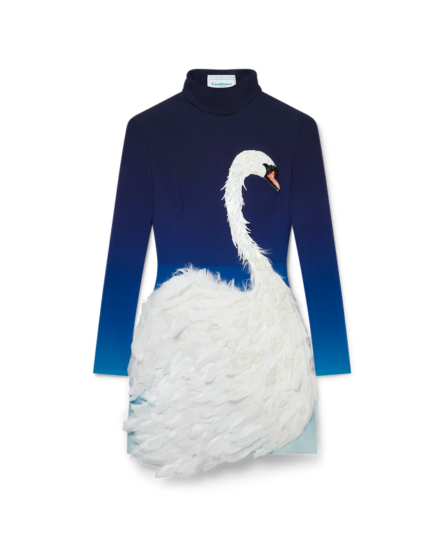 casablanca Midnight Gradient Swan Mini Dress | Casablanca Paris