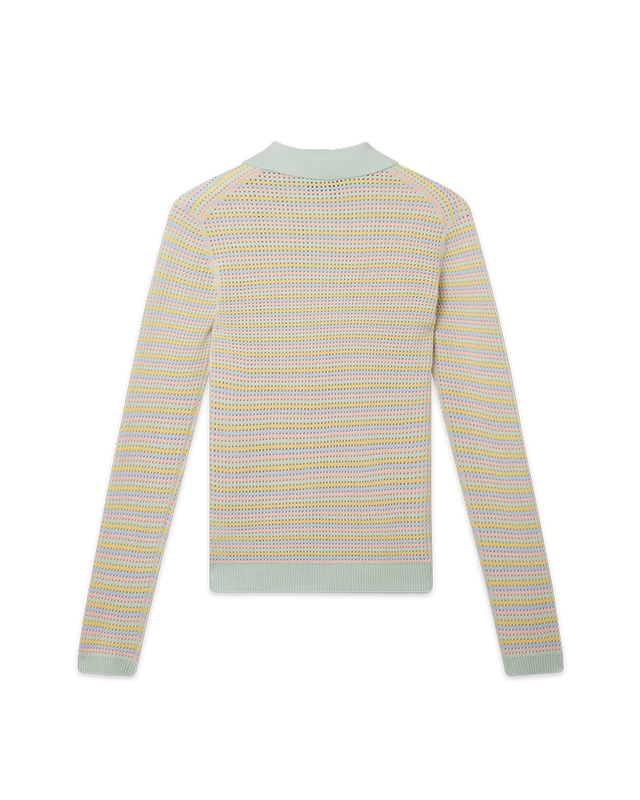 Casablanca Mint Striped Polo Shirt | Casablanca Paris