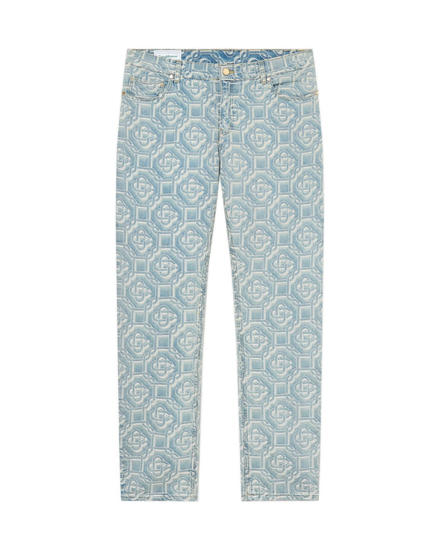 casablanca Monogram Bleached Denim Trousers | Casablanca Paris