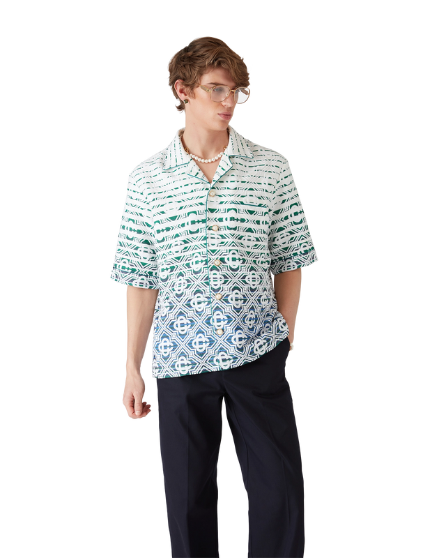 Casablanca Monogram Gradient Towelling Short Sleeve Shirt | Casablanca Paris