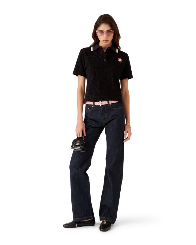 Casablanca Monogram Jacquard Towelling Polo Shirt– Casablanca