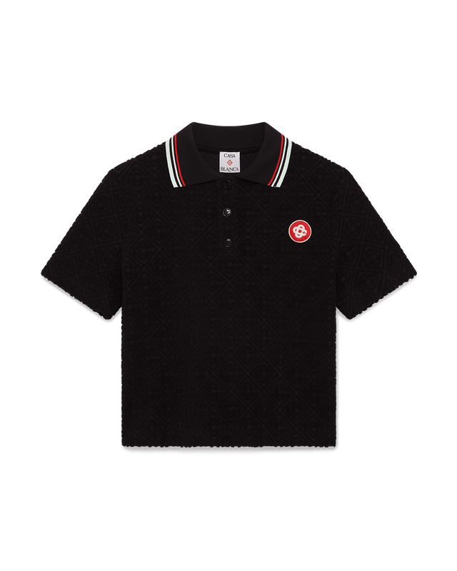 casablanca Monogram Jacquard Towelling Polo Shirt– Casablanca