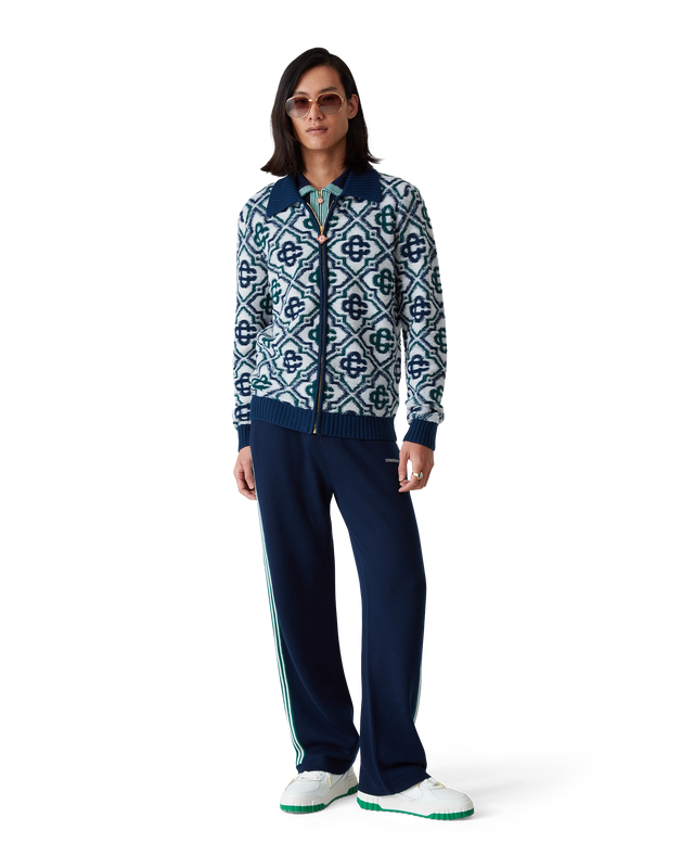 Casablanca Monogram Knit Zip Jumper | Casablanca Paris