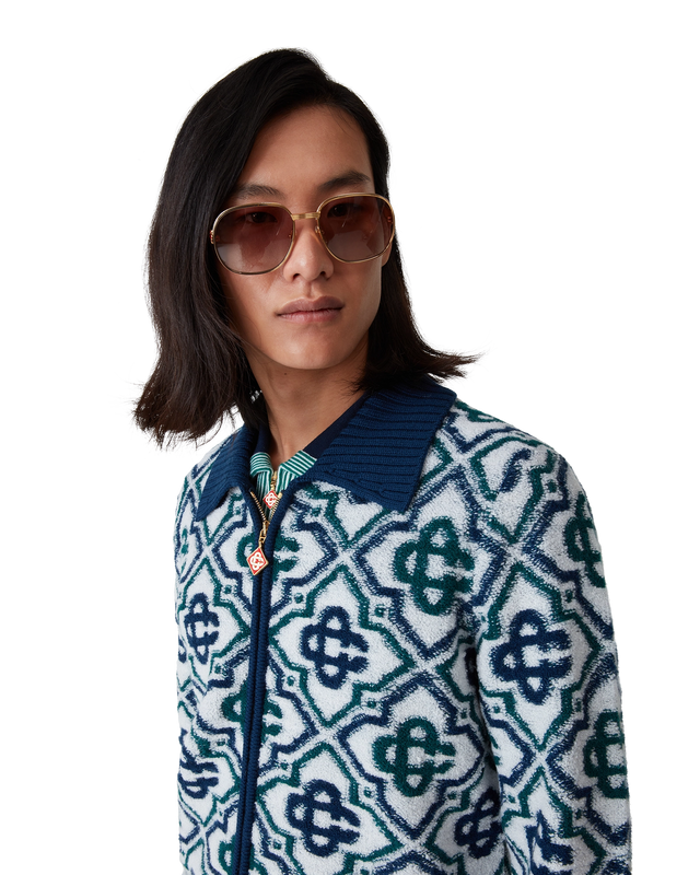 Casablanca Monogram Knit Zip Jumper | Casablanca Paris
