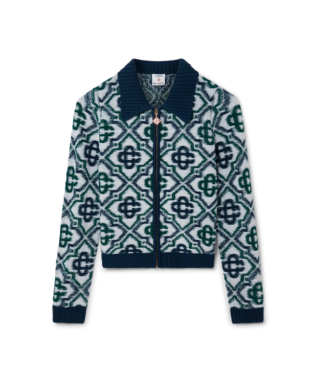 casablanca Monogram Knit Zip Jumper | Casablanca Paris