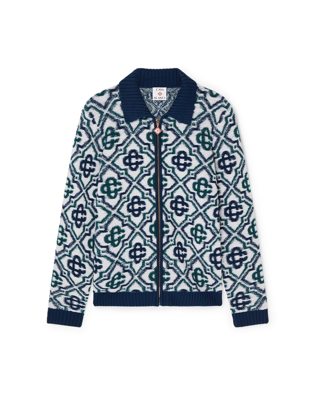 casablanca Monogram Knit Zip Jumper | Casablanca Paris