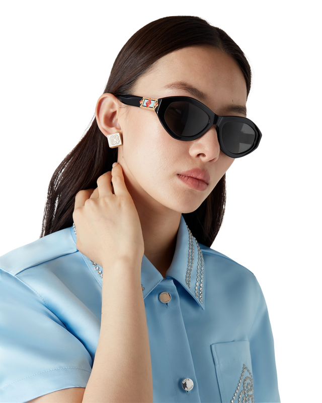 Casablanca Monogram Logo Stud Earrings | Casablanca Paris