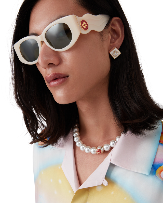 Casablanca Monogram Logo Stud Earrings | Casablanca Paris