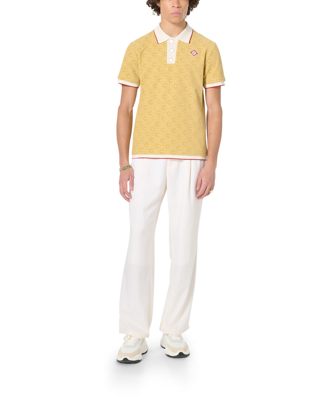 Casablanca Monogram Velour Polo Shirt | Casablanca Paris