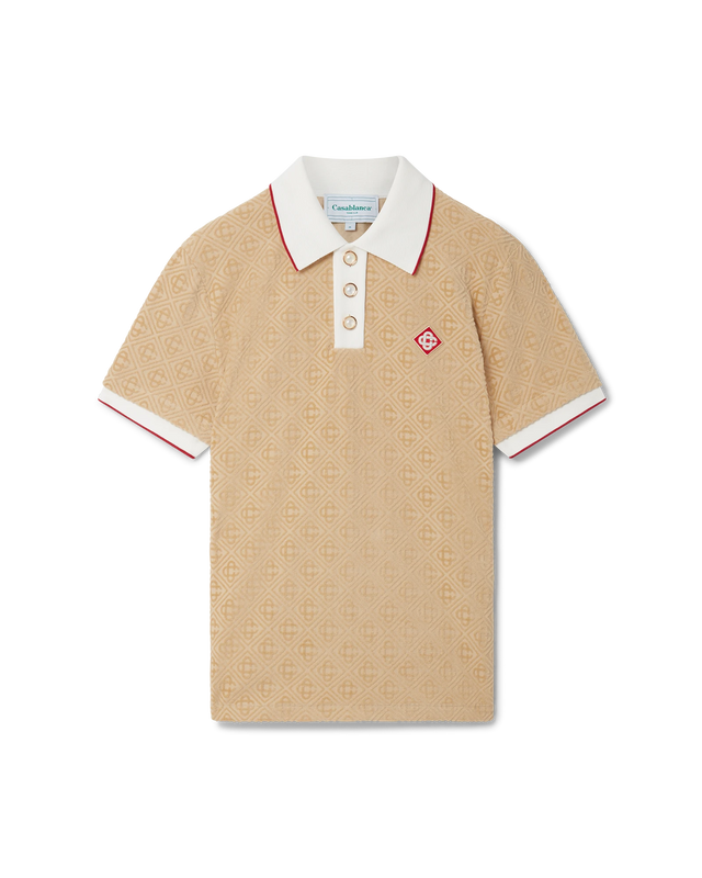 casablanca Monogram Velour Polo Shirt | Casablanca Paris