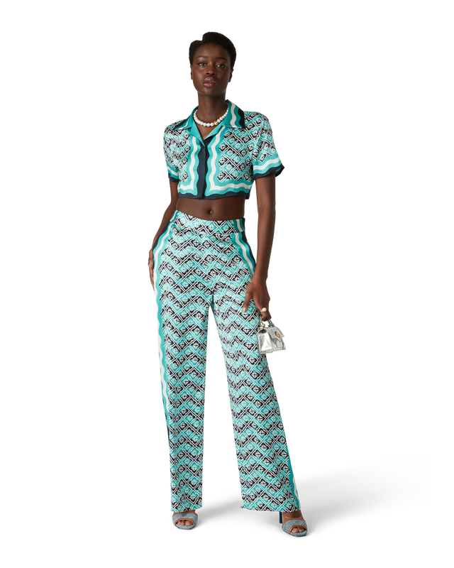 Casablanca Monogram Wave Silk Trousers | Casablanca Paris