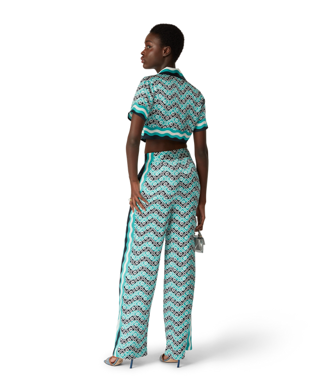 Casablanca Monogram Wave Silk Trousers | Casablanca Paris