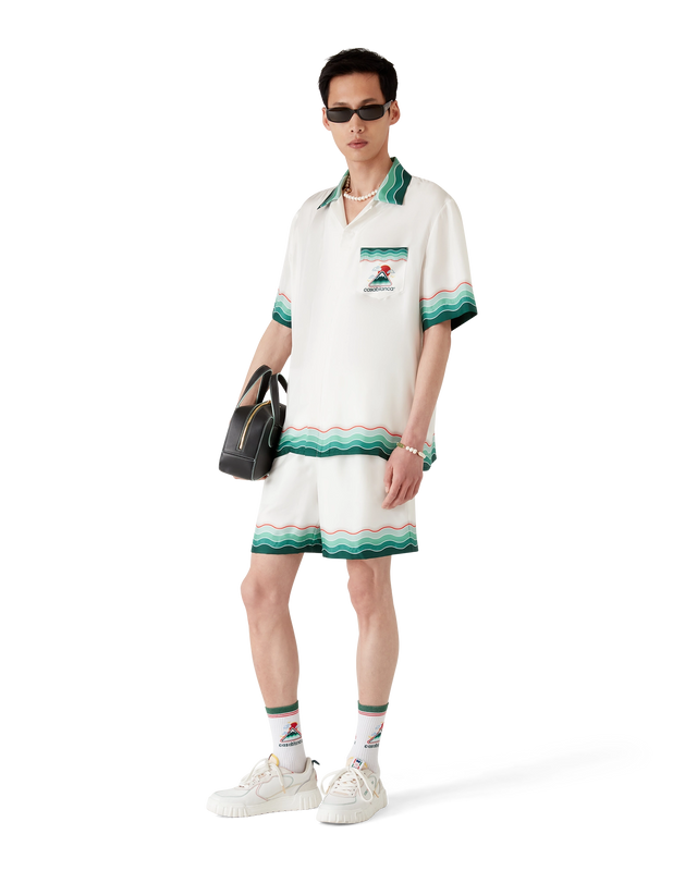 Casablanca Montagne Ondulée Short-Sleeve Silk Shirt– Casablanca