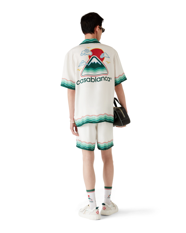 Casablanca Montagne Ondulée Short-Sleeve Silk Shirt– Casablanca