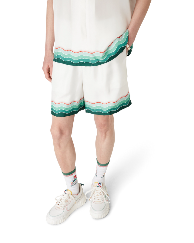Casablanca Montagne Ondulee Silk Shorts | Casablanca Paris