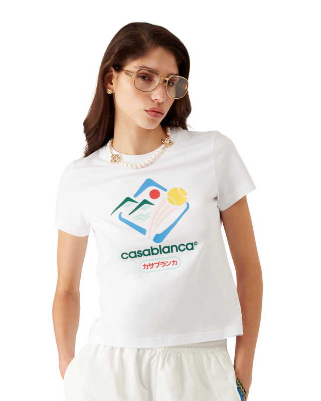 Casablanca Montagne Sportif Cropped T-Shirt | Casablanca Paris