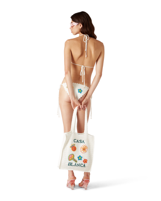 Casablanca Motif Crochet Bikini Top | Casablanca Paris