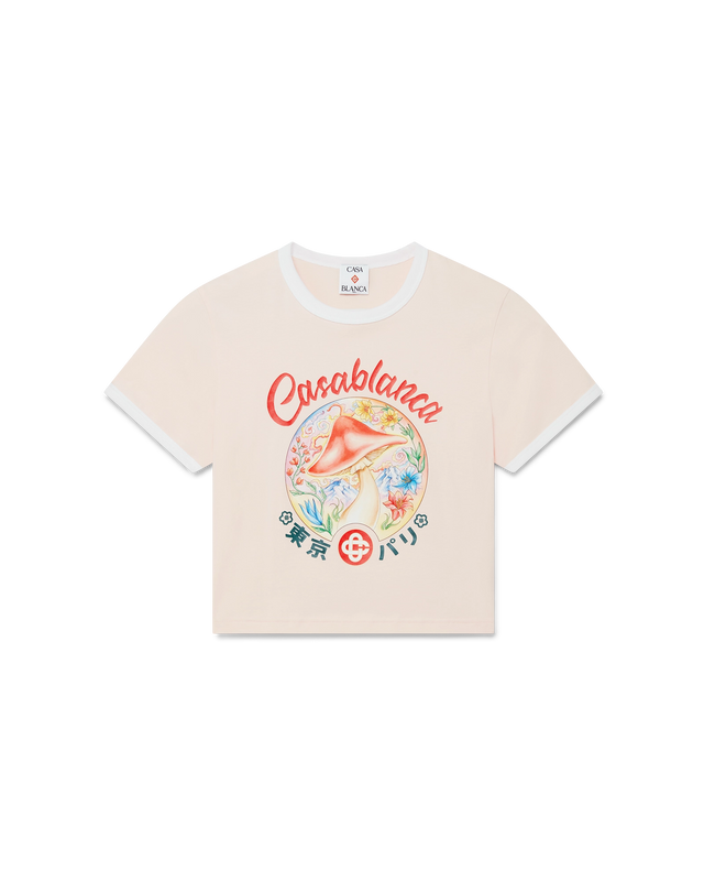 casablanca Mushroom Emblem Cropped T-Shirt | Casablanca Paris