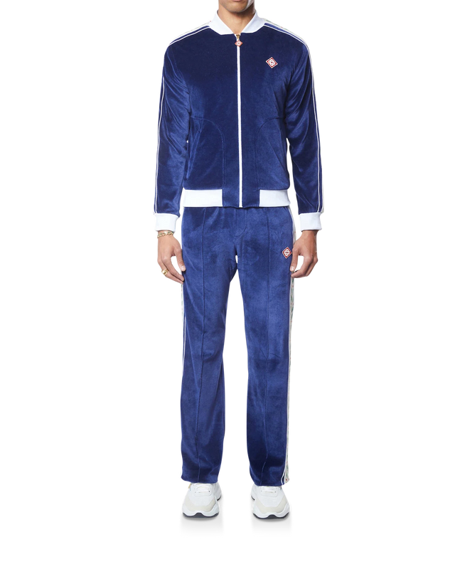 Casablanca Navy Modal Velour Track Jacket | Casablanca Paris