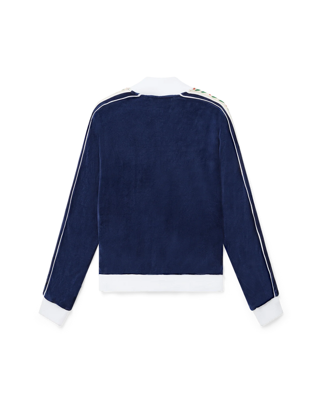 Casablanca Navy Modal Velour Track Jacket | Casablanca Paris