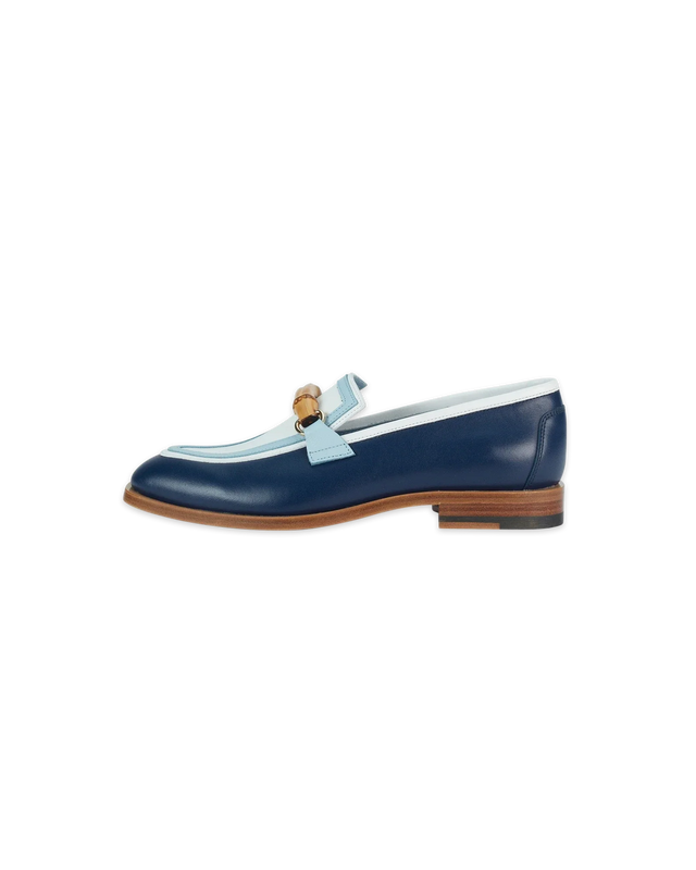 Casablanca Navy & White Leather Loafer | Casablanca Paris