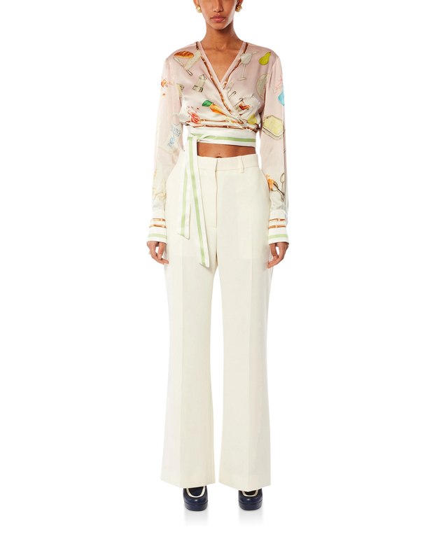 Casablanca Ne Pas Deranger Wrap Blouse | Casablanca Paris