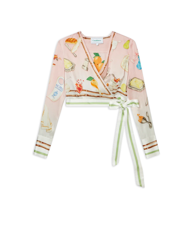 casablanca Ne Pas Deranger Wrap Blouse | Casablanca Paris