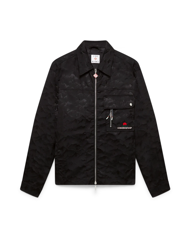 casablanca Nylon Mountain Short-Sleeve Camo Zip Shirt– Casablanca