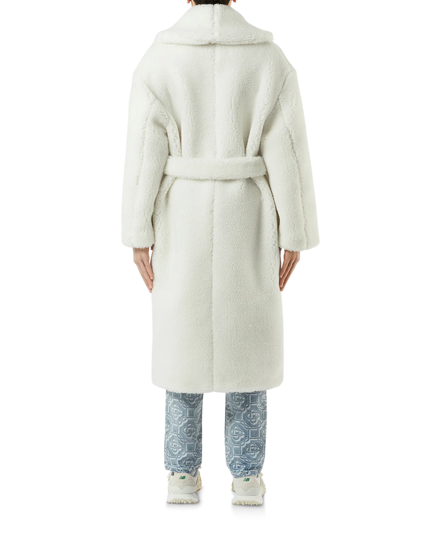 Casablanca Off-White Recycled Polyester Shearling Robe | Casablanca Paris